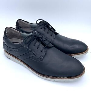 Josef Seibel Men’s EU 43 US 10 Black Leather Lace-Up Casual Comfort Shoes